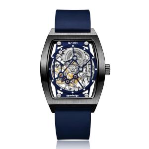 腕時計 機械式 手巻き サファイアガラス スケルトン メカニカル メンズ