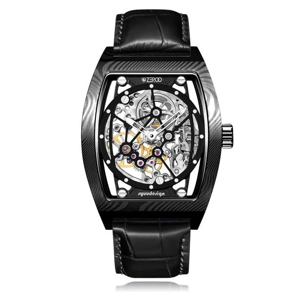 腕時計 機械式 手巻き サファイアガラス ダマスカス スケルトン メカニカル メンズ 40代 ケース...