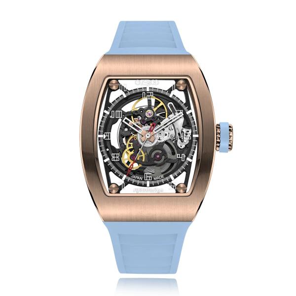 【受注生産】腕時計 機械式 自動巻き サファイアガラス スケルトン メカニカル メンズ 40代 ケー...