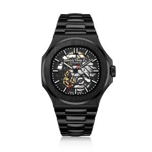 腕時計 機械式 手巻き サファイアガラス スケルトン メカニカル メンズ