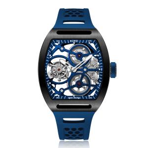 腕時計 機械式 手巻き サファイアガラス スケルトン メカニカル メンズ