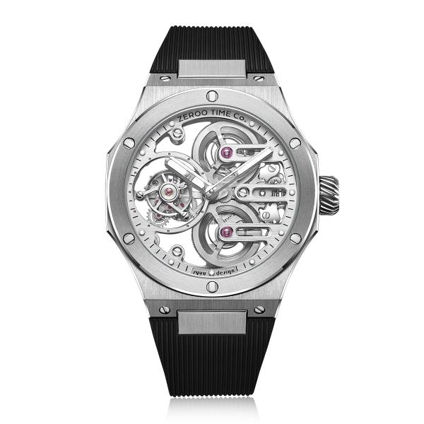 【受注生産】腕時計 フルスケルトントゥールビヨン 機械式 手巻き サファイアガラス メンズ 40代 ...