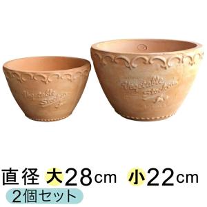 鉢　素焼き　アンティーク風　2個 植木鉢 素焼き アンティーク モスポット 5号( アンティーク風