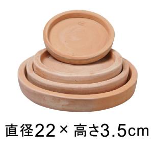 白粉素焼き テラコッタ 受皿 22cm◆適合する鉢◆底直径が16cm以下の植木鉢