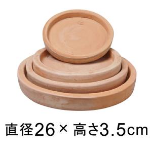 白粉素焼き テラコッタ 受皿 26cm適合する鉢底直径が21cm以下の植木鉢