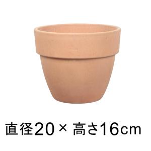植木鉢 大型 横ライン丸型 アンティーク 素焼き鉢 テラコッタ RV 45cm
