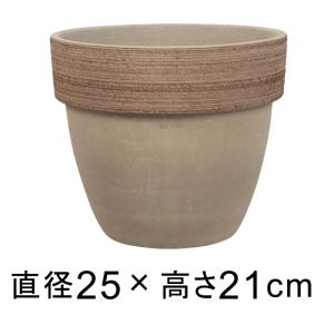 植木鉢 おしゃれ イタリア パラティオ アリーナ 25cm 6リットル 素焼き