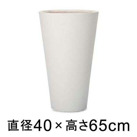 大型 おしゃれ 植木鉢 シータ ラウンド トール プランター ホワイト 65cm 48L メーカー直...