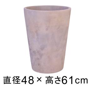 植木鉢 大型 横ライン丸型 アンティーク 素焼き鉢 テラコッタ RV 45cm