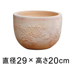 ファイバーセメントポット ホワイト系 ファーンプラントデザイン M