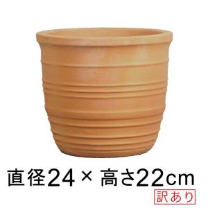 訳あり 模様入り 丸深型 HM白粉 素焼き鉢 テラコッタ 鉢 大 32cm