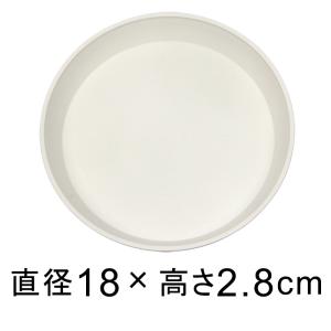 受皿 アイコン プレート 18cm ホワイト ◆適合する鉢◆アイコンポット21cm、底直径が15.5cm以下の植木鉢｜goopot