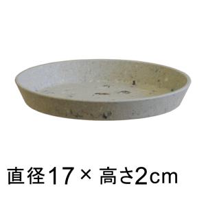 受皿 サステナブル プレート 17cm マーブルベージュ系 プラスチック シンプル ナチュラル｜goopot