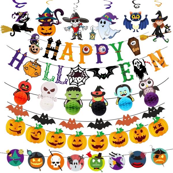 ハロウィン 装飾 ガーランド 壁 飾り ハロウィングッズ パーティー デコレーション 飾り付け かぼ...