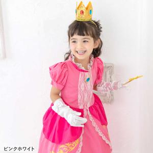 ピーチ姫 ドレス コスプレ キッズ 子供 衣装...の詳細画像3