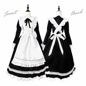 メイド服 コスプレ ロング ハロウィン メイド...の詳細画像3