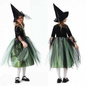 【2点セット】 ハロウィン ドレス 魔女 コス...の詳細画像2