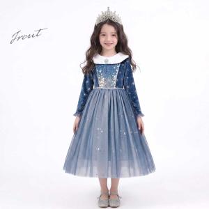 【送料無料】 プリンセス ドレス エルサ 子供...の詳細画像1