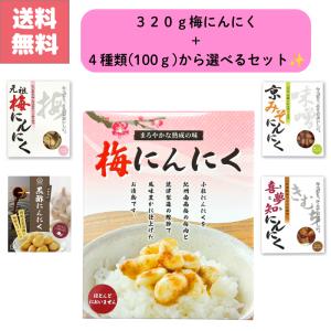 梅辰 選べる バラエティ にんにく 320g 梅にんにく ＋ 選べる 100ｇ セット 元祖 梅 ロングセラー 京みそ 京都 老舗 喜夢知 きむち キムチ 黒酢 送料無料