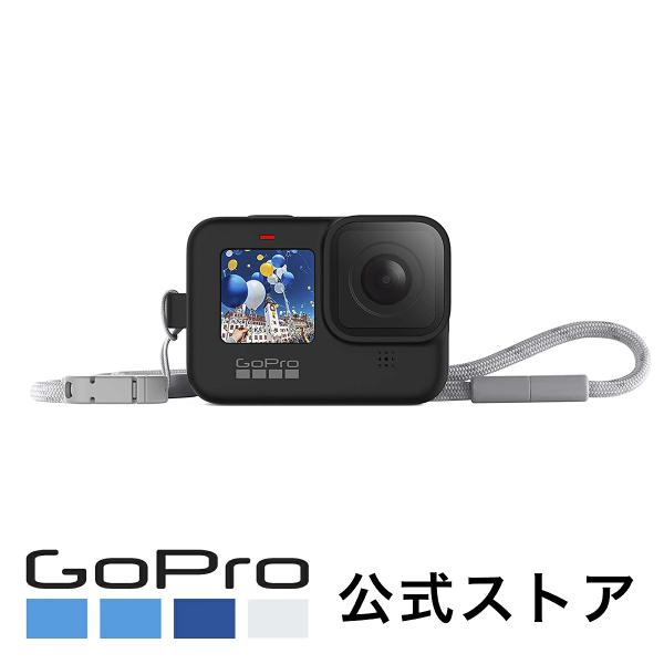 GoPro公式 ゴープロ スリーブ&amp;ランヤード ブラック 保護 首掛け 純正 アクセサリー ADSS...