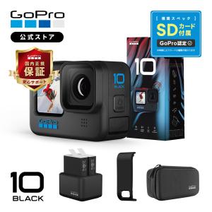 GoPro公式限定 HERO10 Black + デュアルバッテリーチャージャー + Enduroバッテリー2個 + SDカード + サイドドア(充電口付) アクションカメラ ゴープロ