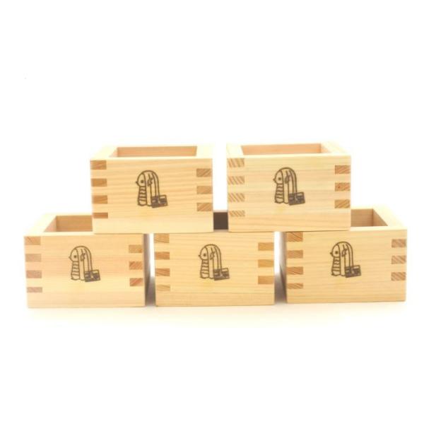 升 枡 ます マス 8勺 5個 アマビエ アマビエ様 木曽ヒノキ 疫病退散 くなどの神 塞ノ神神社