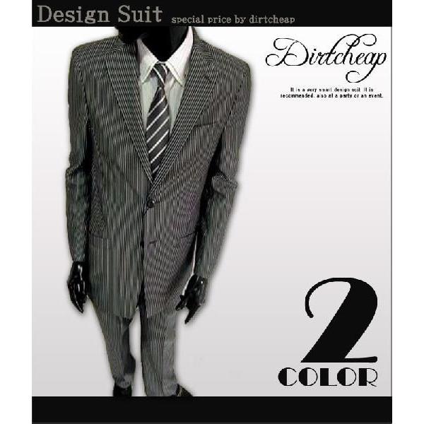 メンズスーツ 春秋冬 グレー ストライプ柄 メンズ サイズＭ