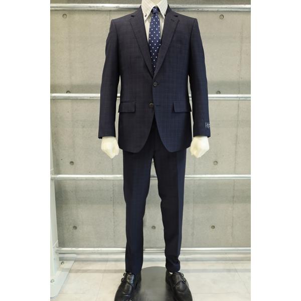 REDA スーツ メンズ スリム 春夏 ネイビー