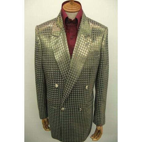 Drophead ドロップヘッド ダブル メンズジャケット 春秋冬 ゴールド 千鳥格子 衣装 ハロウ...