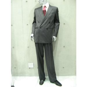 リキタケウチ RIKI TAKEUCHI メンズWスーツ グレー ストライプ 50【kk