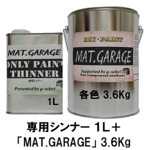 MAT.GARAGE専用シンナー1L＋塗料3.6Kgセット/艶消し塗料 ガレージ塗装 刷毛 ローラー スプレー 世田谷ベース 自衛隊 軍用塗料 つや消し塗料｜gorilla-select