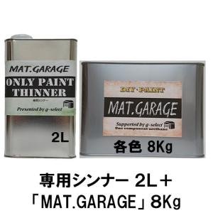 MAT.GARAGE専用シンナー2L＋塗料8Kgセット/艶消し塗料 ガレージ塗装 刷毛 ローラー スプレー 世田谷ベース 自衛隊 軍用塗料 つや消し塗料｜gorilla-select