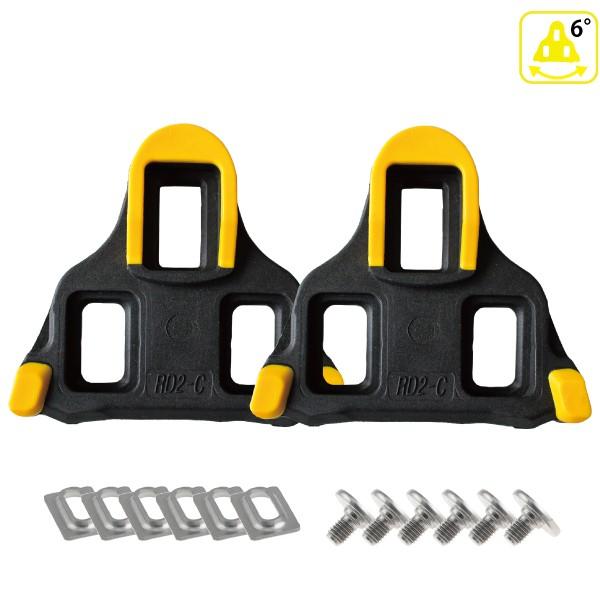 【送料無料】【定形外郵便】自転車 ロード用 クリート (黄)  クリートセット (RC2-C)
