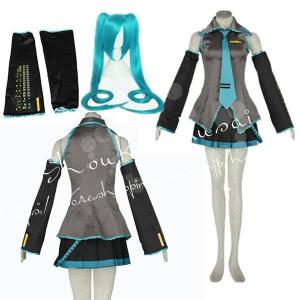 子供用大人用 VOCALOID ボーカロイドシリーズ 風 初音ミク1代 コスプレ衣装ウィッグcos靴 変装 仮装 コスチューム 撮影 祭り｜gos365shop