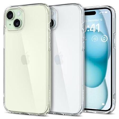 Spigen iPhone15Plus ケース クリア ストラップホール 米軍MIL規格 ウルトラ・...