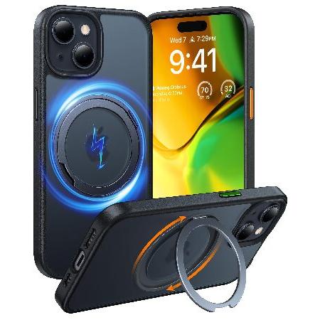 TORRAS 360° Rotatable Ring for iPhone 15 Plus Case...