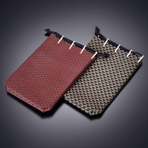 印傳屋 合切袋 ポーチ 和装小物 メンズ レディース 日本製 鹿革 [印傳屋 合切袋大マチ付 波うろ...