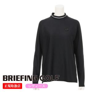 【レディース】BRIEFING GOLF ブリーフィング ゴルフ WS MESH MINI LINE LS HIGHNECK RF / メッシュ素材 ロングスリーブ モックネックTシャツ S-M BRG261W27