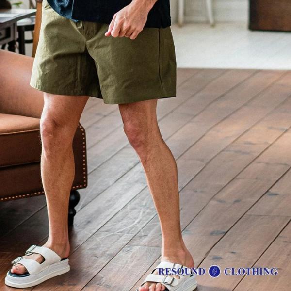 RESOUND CLOTHING リサウンド クロージング PAT SHORTS ウェビングベルト付...