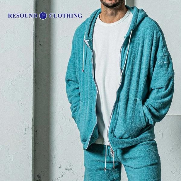 RESOUND CLOTHING リサウンド クロージング MOLE YARN PILE ZIP L...