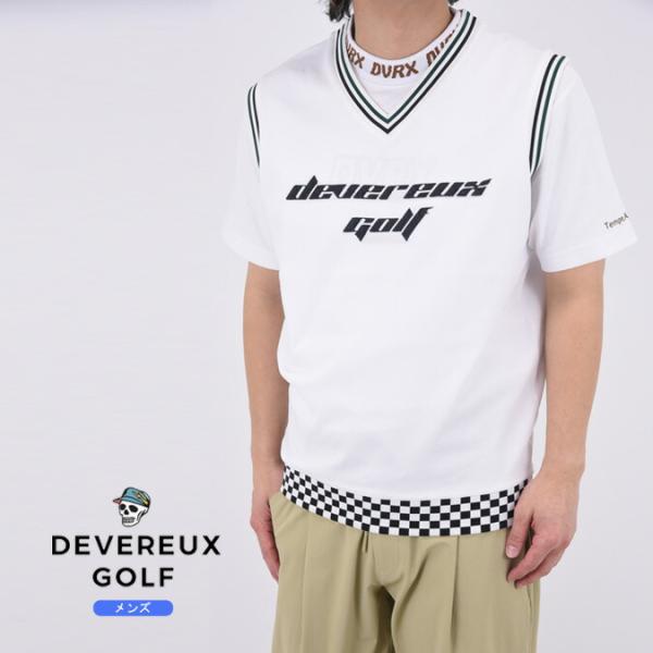 DEVEREUX GOLF デヴァローゴルフ BORN TO GOLF CHECKER RIB KN...