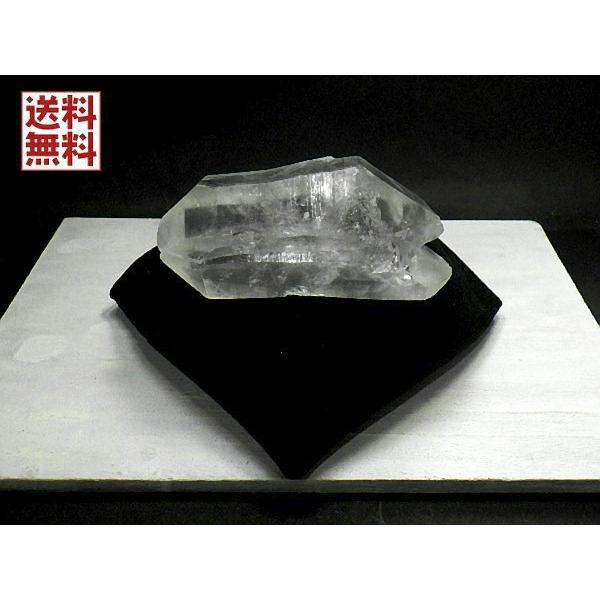 両剣 天然水晶 レムリアンシードクリスタル ５２３ｇ クション台座付き トリプルポイント レムリアン...