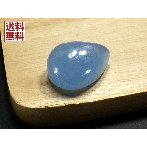 大粒 アクアマリン３８ｃｔ 簡易鑑別付き サンタマリアカラー 緑柱石 カボション ルース 宝石 モザ...
