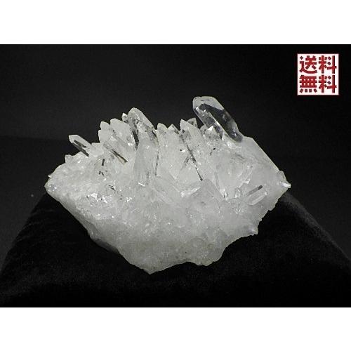 天然水晶クラスター ７１３ｇ クリスタルクラスター 台座クッション付き Crystal Quartz...