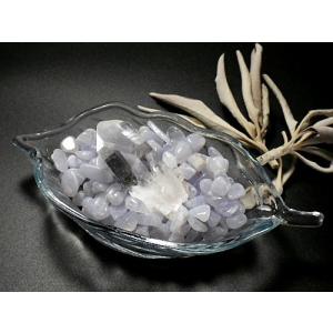 ブルーレースアゲート原石磨き石 Bluelace agate 空色縞瑪瑙 50g