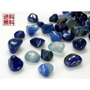ブルーレースアゲート原石磨き石 Bluelace agate 空色縞瑪瑙 50g