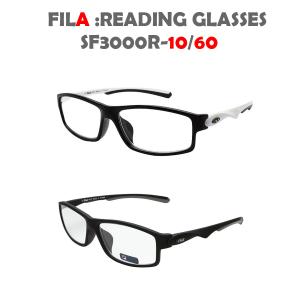 おしゃれ　老眼鏡　FILA フィラ リーディンググラス ブラック×ホワイト SF3000R-10 SF3000R-60 スポーツ 男女兼用