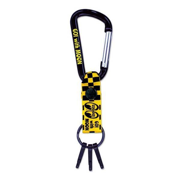 ムーン チェッカー ビッグ カラビナ キーリング イエロー MOONEYES アメリカン雑貨