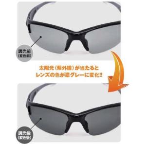調光偏光ブルーカットのサングラス R002 ゴ...の詳細画像3