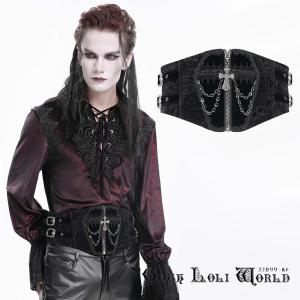 ゴスロリワールド WS-676OTM-BK ワンショルダー ネックコルセット